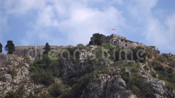 科托老城上方的老堡垒黑山视频的预览图