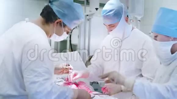 中针组男女医生对病人进行胃手术视频的预览图