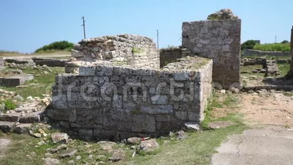 保加利亚Kaliakr角一座古老堡垒的废墟视频的预览图