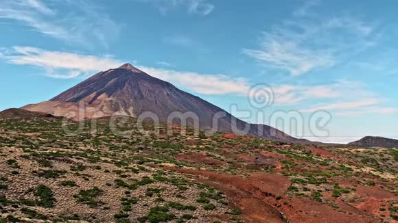 泰德火山峰国家公园特内里费加那利群岛西班牙高地景观视频的预览图