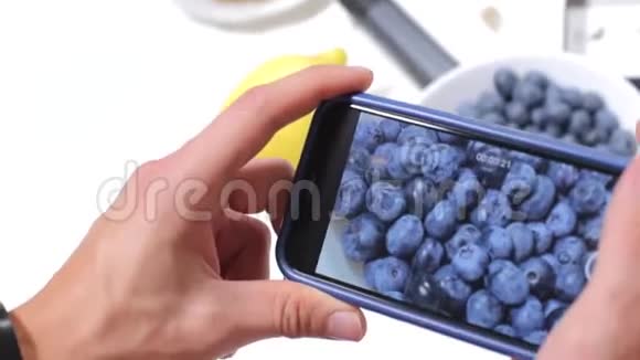 博客制作蓝莓视频健康饮食视频的预览图