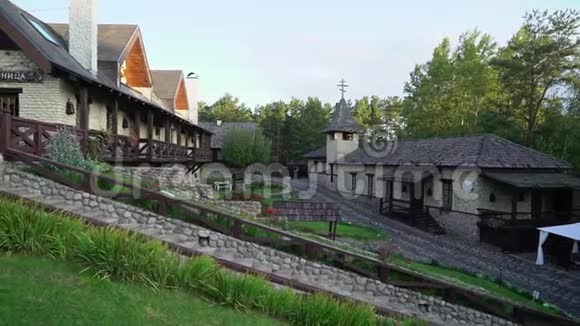 古老的中世纪城市城镇或村庄欧洲建筑视频的预览图