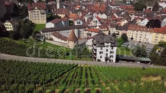 瑞士丘尔的空中景色视频的预览图