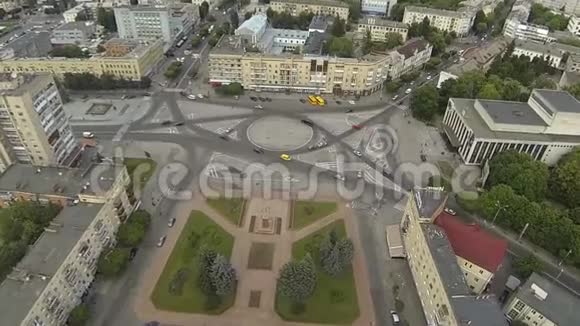 日托米尔大教堂广场的鸟瞰图乌克兰视频的预览图