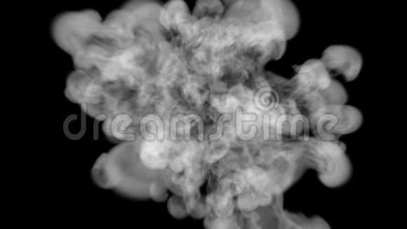 黑色背景HD1920x1080的烟雾从黑暗中冒出视频的预览图