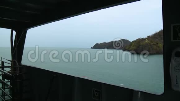 景观景观旅客渡船窗口兰卡维视频的预览图