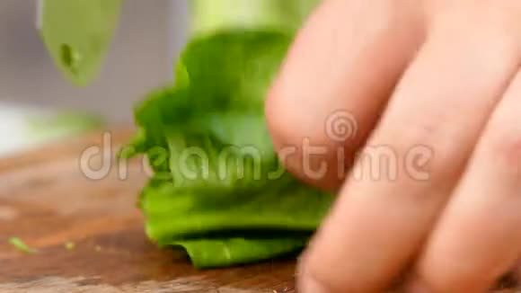 厨师切菠菜叶子视频的预览图
