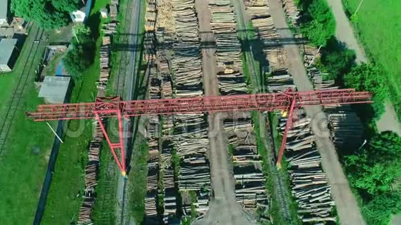 现代木工工厂鸟瞰图4K视频的预览图