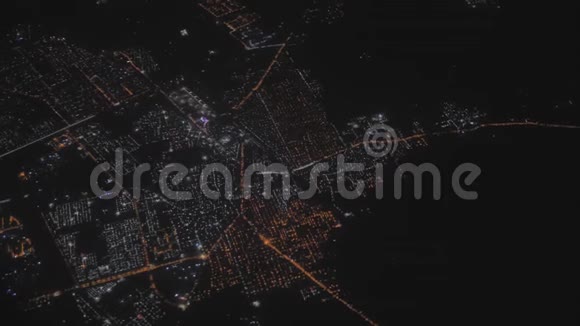 首都德里的夜间空中镜头印度视频的预览图