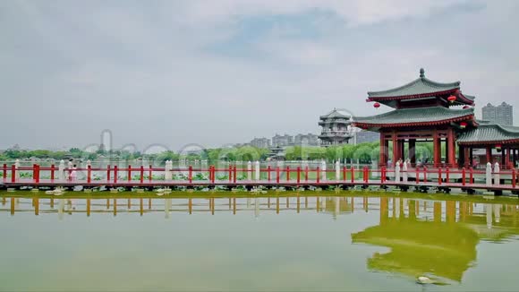 陕西西安中国公园湖视频的预览图