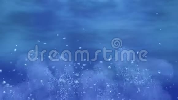 水下湍流上升空气气泡过渡视频的预览图