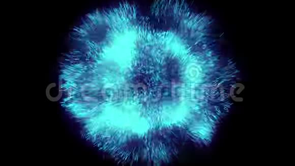 蓝色火花闪光爆炸视频的预览图