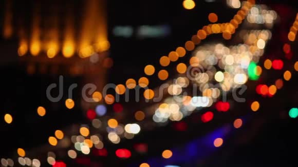 汽车灯的离焦上海中国视频的预览图