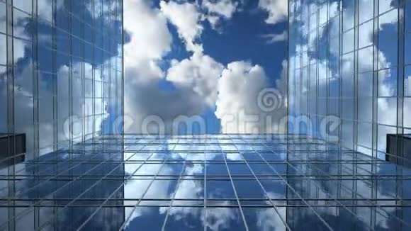 办公大楼和延时云3D动画4k超高清3840x2160视频的预览图