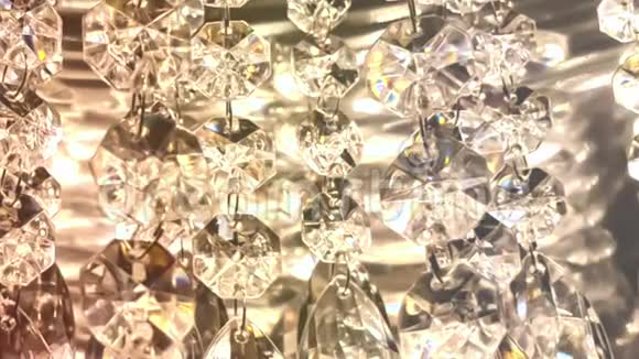 闪闪发光的水晶豪华吊灯水晶钻石视频的预览图