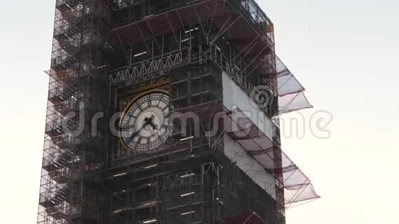 英国伦敦的大本钟正在整修中视频的预览图