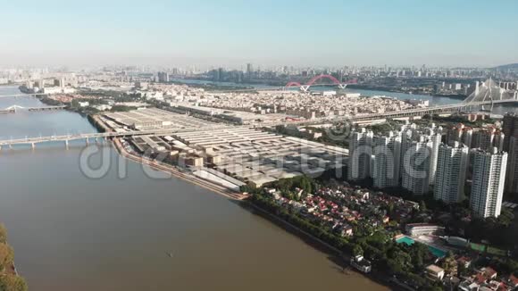 广州市的基础设施斜拉桥视频的预览图