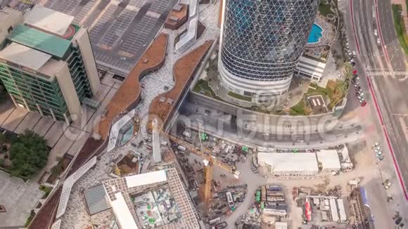 在迪拜城市空中时光建造新的购物中心阿拉伯联合酋长国视频的预览图