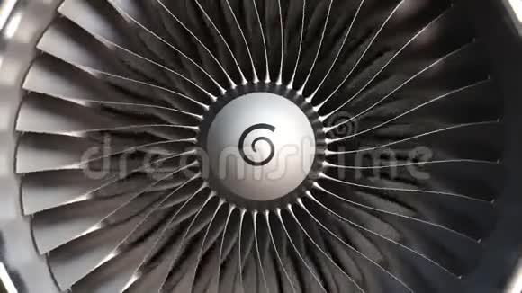 涡轮发动机叶片特写现实可循环三维动画视频的预览图