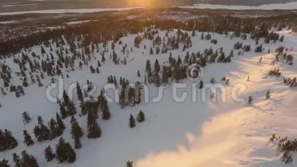 鸟瞰雪山视频的预览图