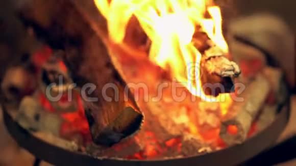 烧原木烧烧烧烤炭视频的预览图