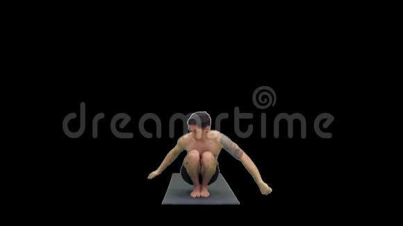 阿尔法频道的一位做弯曲瑜伽的年轻人视频的预览图