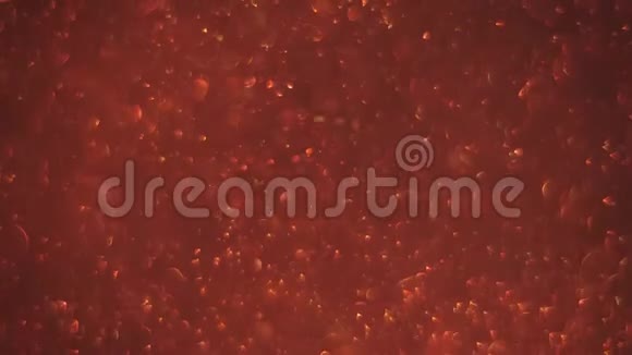 抽象的红色背景气泡的混沌运动球旋转抽象分子布朗运动视频的预览图