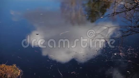 水中云的倒影视频的预览图