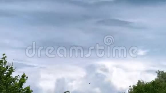 时间流逝的云灰色的云运动视频的预览图