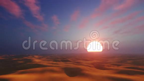 非洲沙漠的戏剧性日落视频的预览图