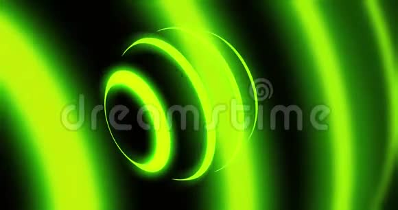 发光圆球绿色未来派图案代表一个发光原子4k环视频的预览图