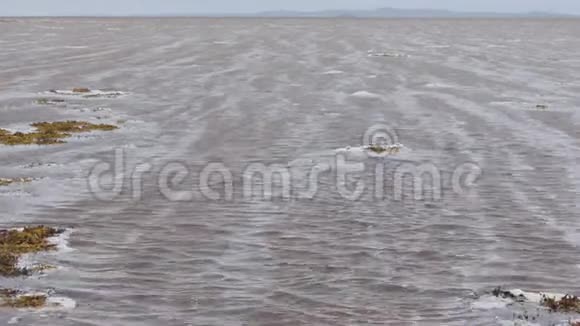 海水在白海低潮时流动视频的预览图