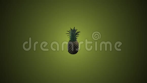 菠萝飞溅3D动画旋转的物体视频的预览图