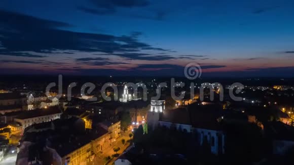 夜间桑博乌克兰高空超移视频视频的预览图