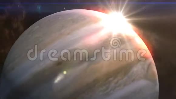 木星在太空中显现视频的预览图