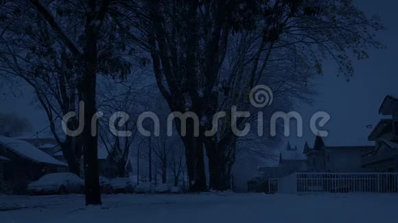 在大雪中搬过去的房子视频的预览图