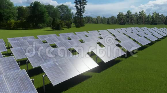 用于壁纸设计的太阳能电池板网格背景替代清洁能源未来的背景未来的技术现代生态f视频的预览图