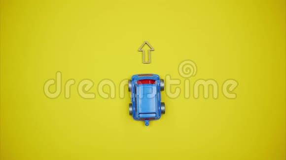 玩具汽车从右向左从上向下行驶反之亦然停止运动视频的预览图