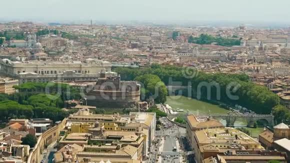 意大利罗马安杰洛城堡4k变焦镜头视频的预览图