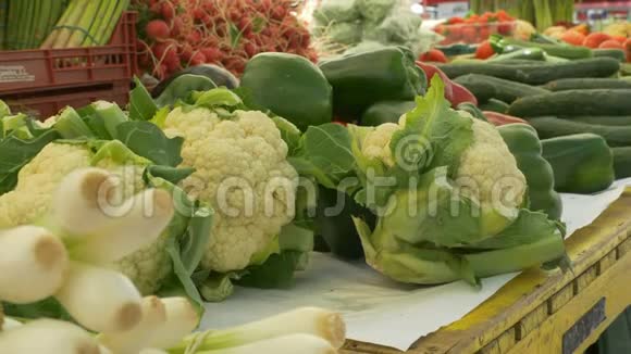 有机花椰菜农贸市场视频的预览图