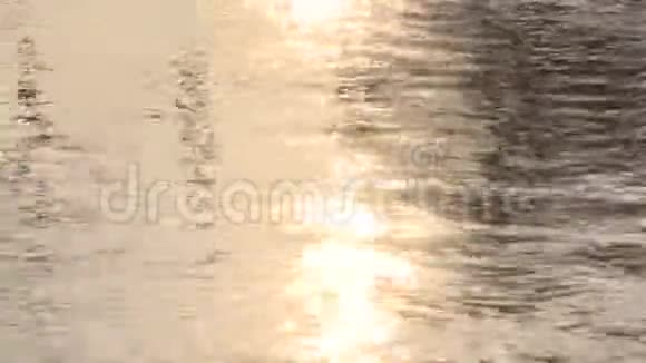 太阳对水背景的反射静态射击视频的预览图