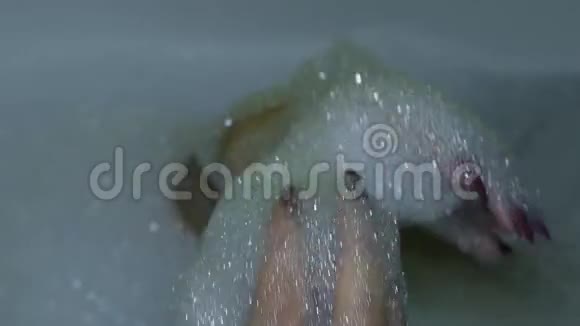 手中的洗发水泡沫视频的预览图