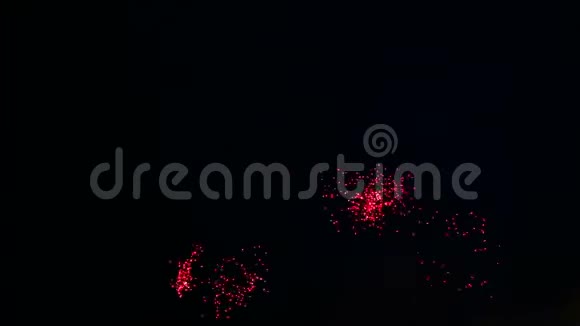 夜空中五彩斑斓的焰火时光飞逝视频的预览图