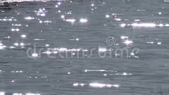 反射刺眼的阳光照在水中乌克兰库亚尔尼克河口视频的预览图
