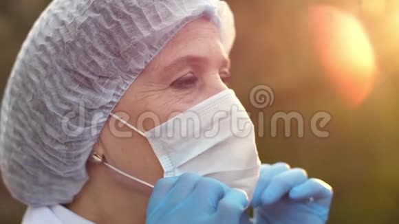 医生摘下外科口罩叹了口气视频的预览图