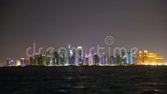 卡塔尔多哈的西湾地区视频的预览图