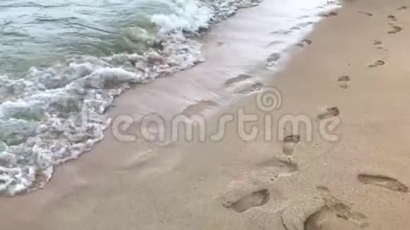 马洛卡岛沿岸的足迹视频的预览图