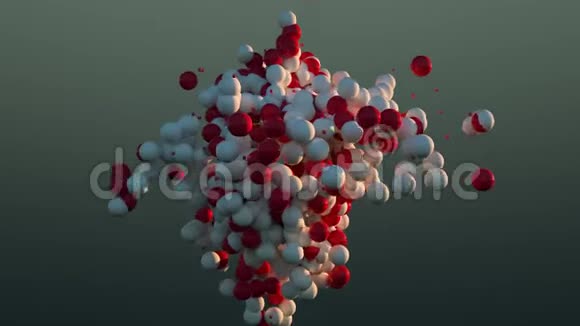 红和白球在移动视频的预览图