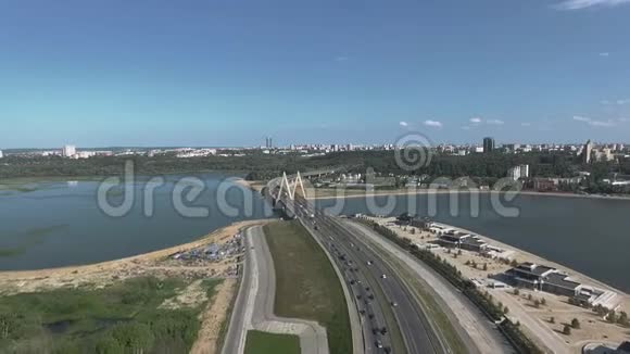 喀山千年桥鸟瞰图视频的预览图