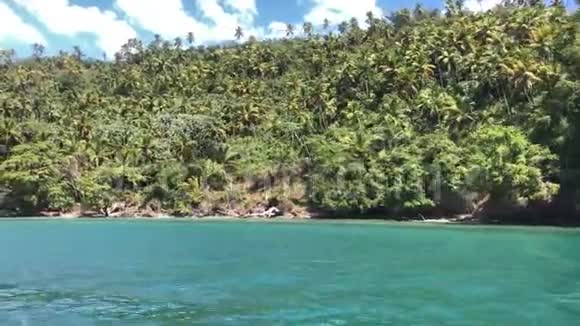 多米尼加共和国萨马纳半岛的船景3视频的预览图